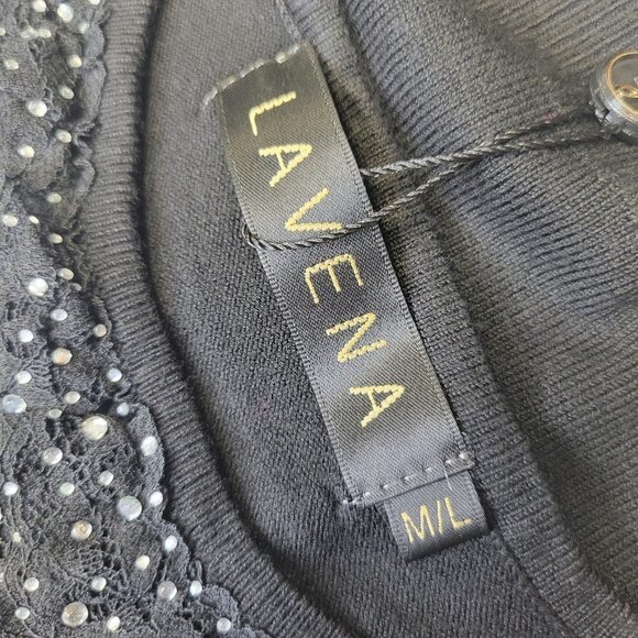 Sleeveless black Top or Blouse with sequins Sizes M / L / XL - New! - Picture 9 of 11